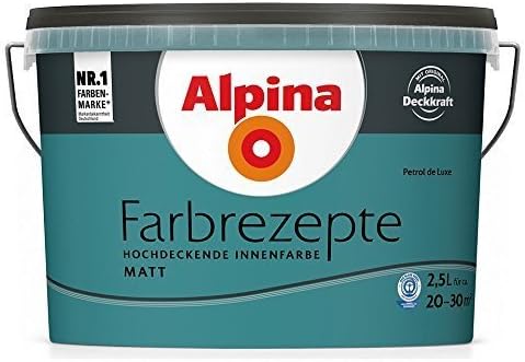 Alpina Farbe Farbrezepte 2 5 L Petrol De Luxe Amazon De Baumarkt