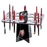 CosmoSpa Acrylic Makeup Brush Holder & Rack for Air Drying Cosmetic Brushes