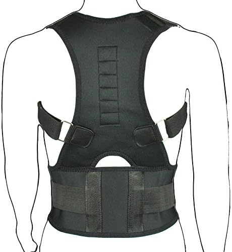 Back Support Neoprene Magnetic Lumbar Shoulder Support Breathable Back Pain Waist Belt Strap Injury Brace Gym Arthritis round shoulder Posture Corrector bad upper back Support Pain Brace