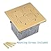 ENERLITES-705549-C Enerlites Floor Box Kit, 2 Gang 20A Tamper / Weather Resistant Duplex Receptacles, UL Listed - Brass
