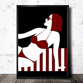 Framed Canvas Wall Art for Living Room, Bedroom Fashion Lady Canvas Prints for Home Decoration Ready to Hang - 16x24 inches