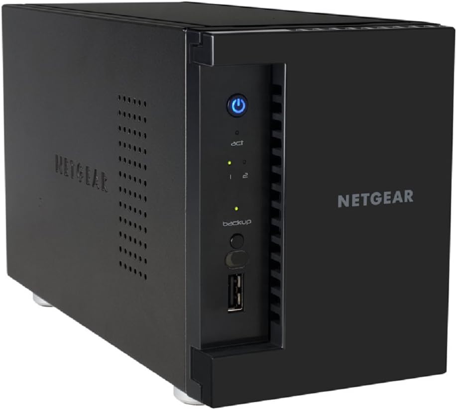 NETGEAR ReadyNAS 202 2-Bay Network Attached Storage Diskless (RN202-100NES)