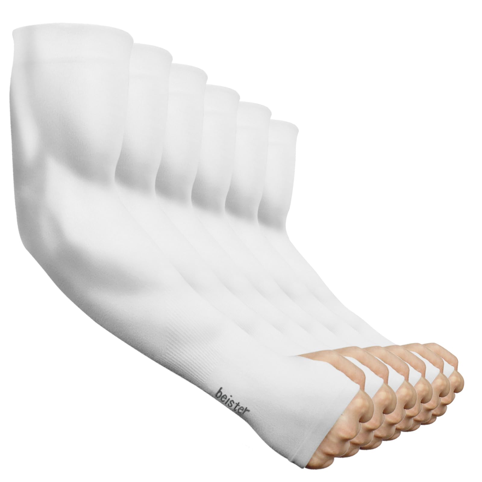 beister 3 Pairs UV Protection Cooling Arm Sleeves for Women Men, Long Sunblock Protective Cycling Arm Cover — image 1