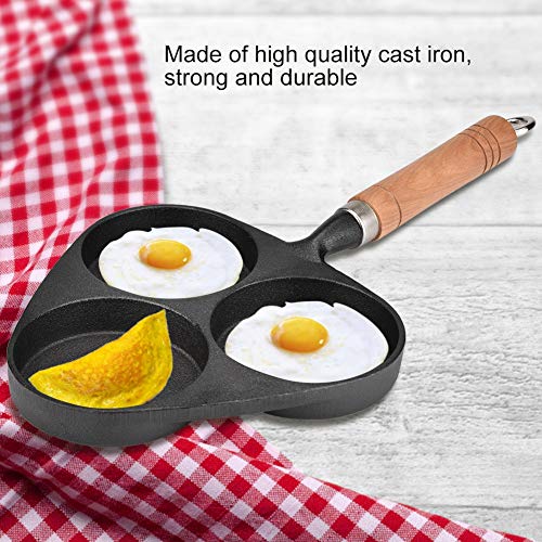 Egg Frying Pan 3 Mold Cast Iron Omelette Egg Burger Fried Egg Pot Pancake Pan Frying Pan Kitchen Cooking Tool