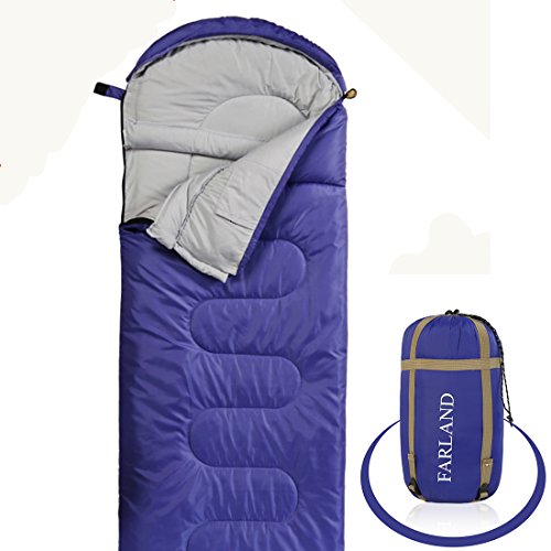 FARLAND Camping Sleeping Bag-Envelope Mummy Outdoor Lightweight Portable Waterproof Perfect for 20 degree Traveling,Hiking Activities(Purple/Right Zip, Rectangular)