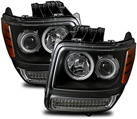 SPPC Black Projector Headlights CCFL Halo For Dodge Nitro - (Pair)