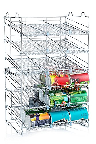 Sagler Chrome Stackable Can Organizer, Can Rack Holds up to 36 Cans, - Thumbnail 6