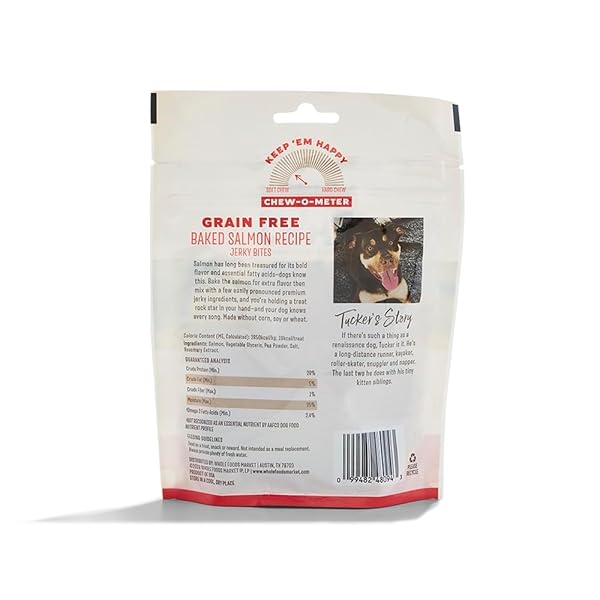 WHOLE PAWS, WHOLE PAWS, SALMON JERKY BITES, 5 OUNCE