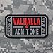NEO Tactical Gear Valhalla Admit ONE PVC Morale Patch (Black)