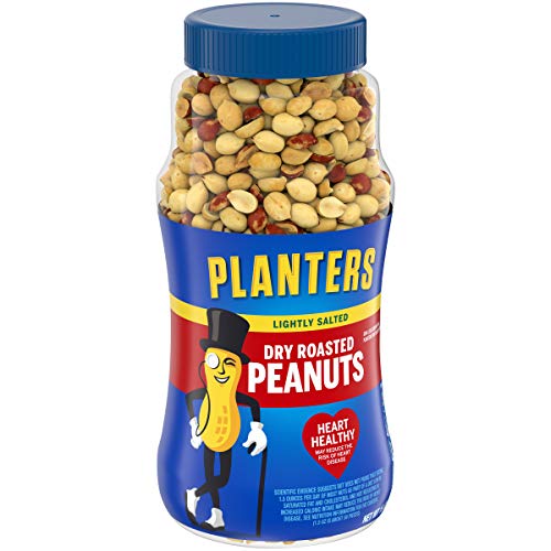 PLANTERS Lightly Salted Dry Roasted Peanuts, 16 oz. Resealable Jar Peanut Snacks Great Movie
