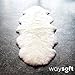 WaySoft Authentic New Zealand Sheepskin Area Rug, Versatile Fluffy Wool Cover in Multiple Sizes, Perfect for Bedrooms, Living Rooms, Chair Covers, or Motorcycle Seats