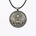 Paw Paw House Om Lotus Mandala Pendant Necklace Dharma Wheel Tibetan Buddhist Symbol Meditation Yoga Inspired Jewelry for Women Men (4127Br)