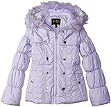 Jessica Simpson Girls' Heavyweight Heart Quilted Puffer