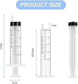 OFFCUP 20ml Plastic Syringes 6 Pack with Blunt Needles Liquid Measuring view 2