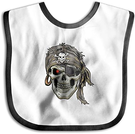 Red Eyes Evil Pirate Skull Boss Baby's Cotton Saliva Towel Toddler Drool Bibs