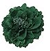 HC-01 Floral Fall Peony Flower Hair Clip Flamenco Dancer Pin up Flower Brooch (Dark Green)