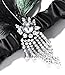 JustinCostume 1920s Accessories Headband Necklace Gloves Cigarette Holder, S