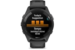 Garmin Forerunner 265 Running Smartwatch - Black and Powder Gray