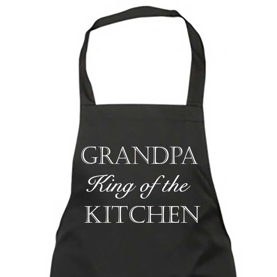 60 Second Makeover Limited Grandpa King Of The Kitchen Black Apron Novelty Gift Chef Kitchen Present Fathers Day