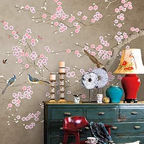 Wall Murals for Bedroom Chinese Style Removable Wallpaper Peel and Stick Wall Stickers - 66x96 inches