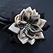 Merdia Jaw Hair Claw Clip for Women with Sharp leaves Flower Mix Color(Black,Beige and Coffee)