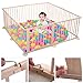 Tobbi New Wooden Baby 8 Panel Playpen Safety Activity Centre Safety Play Yard Home Indoor Outdoor New Pen