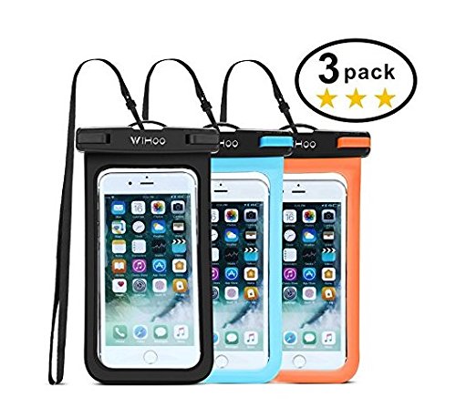 WiHoo Waterproof Case, Universal Dry Bag Waterproof Phone Bag Pounch For Apple iPhone 6S 6,6S Plus, 