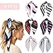 6 Pcs Hair Scarf Silk Hair Scrunchies Hair Bands Elastic Ties Print Bandana Ponytail Holder Vintage Accessories for Women Girls