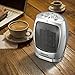 Warmtec 1500W Oscillating Ceramic Space Heater with Adjustable Thermostat,Overheat Protection and Tip-Over Protection, ETL Listed Portable Electric Hot/Cool Fan Heater for Indoor Use (Silver)