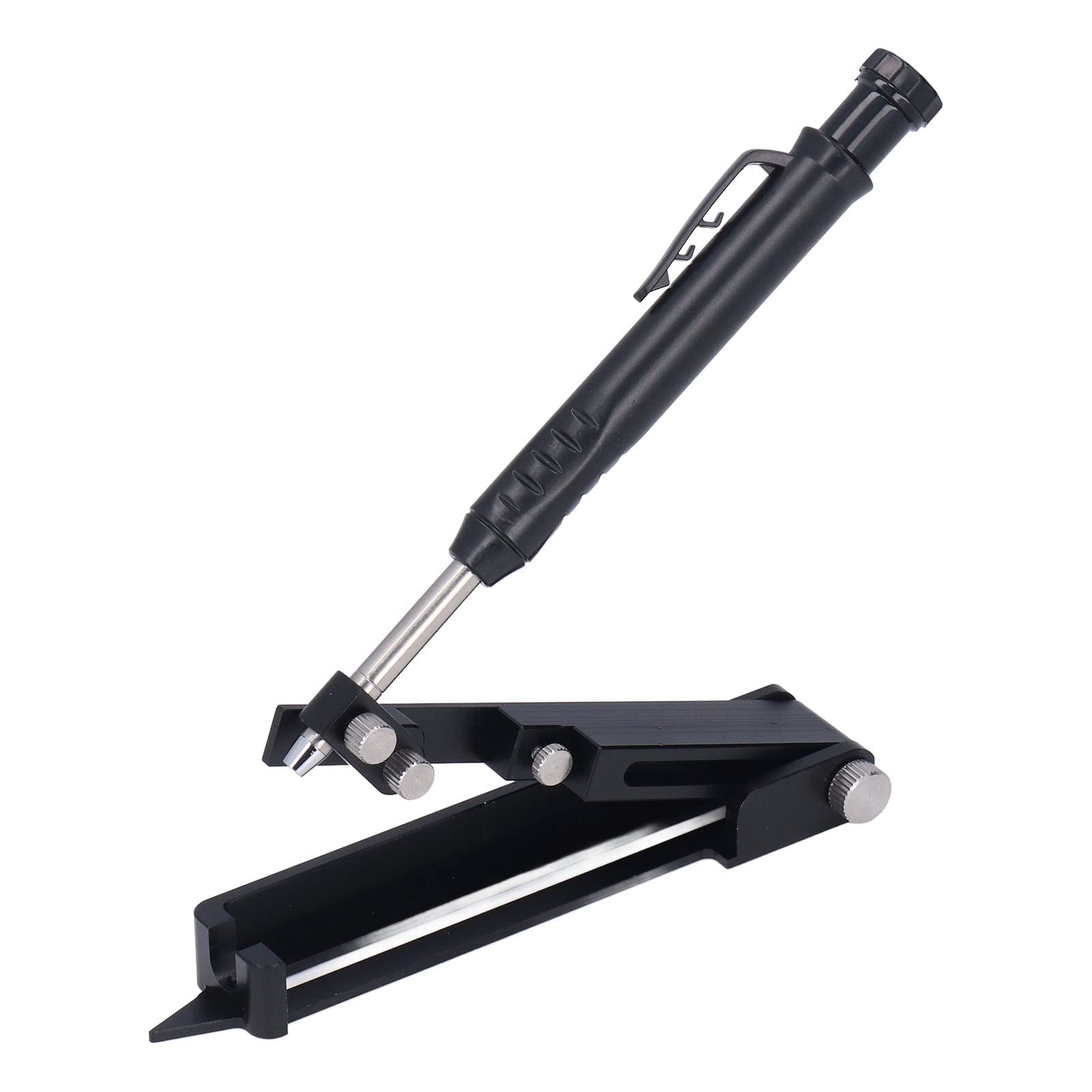 Risegun Multi-function Scribing Tool, Aluminum Alloy Scribing Tool with Deep Hole Construction Pencil 160-2000mm Measuring Range Contour Scribing Tools Woodworking Scribers for Drawing Line