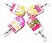 Toycamp Lip Gloss ice popsicles Shape 4 Pack Assorted Designs In Colorful Box, Girls Birthday Party Favor, Goody Bag Filler, Prize, Giveaway,