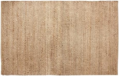Shines LLC Natural Fiber Collection - (8'x10') 100% Natural Eco - Friendly Jute Pattern Accent Royal Hand Woven Natural Gold Area Rugs