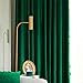 SINGINGLORY Green Velvet Curtains 52 x 84 Inch, Blackout Thermal Insulated Grommet Window Curtain 2 Panels Set for Bedroom and Living Room (W52 xL84, Dark Green Emerald)