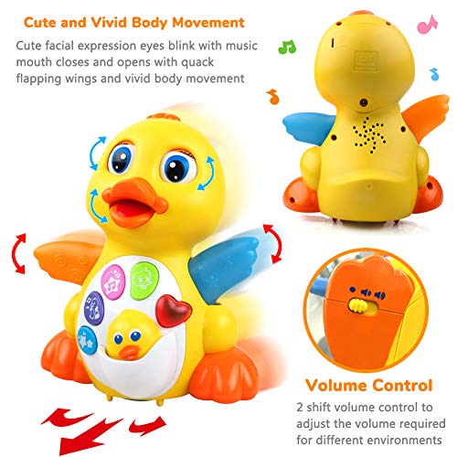 RACPNEL Baby Toys Musical Dancing Toys Duck with Lights & Sounds, Early