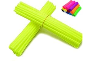 Aura Naturel Bicycle Spoke Skins Wraps BMX MTB Kids Road Mountain Bike Colorful Wheel Decoration-72 Pcs