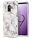Galaxy S9 Case,Samsung Galaxy S9 Case,Spevert Marble Pattern Hybrid Hard Back Soft TPU Raised Edge Ultra-Thin Shock Absorption Slim Protective Cover Case for Samsung Galaxy S9 2018 - White