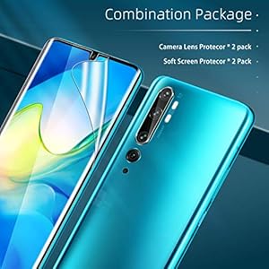 UniqueMe [2+2 Pezzi Pellicola Protettiva per xiaomi mi note 10 TPU Film + Pellicola fotocamera per xiaomi mi note 10… - immagine 3