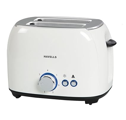 Havells Crust 800-Watt Pop-up Toaster (White)