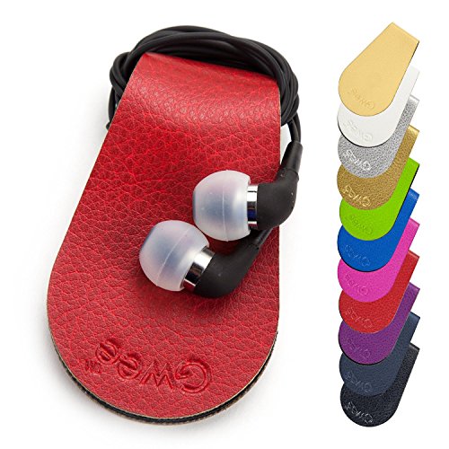Gwee - Sport Guppy, Magnetic Headphone Cable Storage Clip, Secure Headphone Cords During Workouts, Screen Cleaner & Sunglass Holder, Earbuds not Included, Red 2-Pack - Thumbnail 3