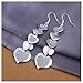 NYKKOLA Fashion Jewelry Beautiful 925 Silver Heart to Heart Pendant Hook Earrings