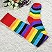 Oksale Women Rainbow Winter Warm Cable Long Boot Socks Over Knee Thigh High Stockings (Multicolor)