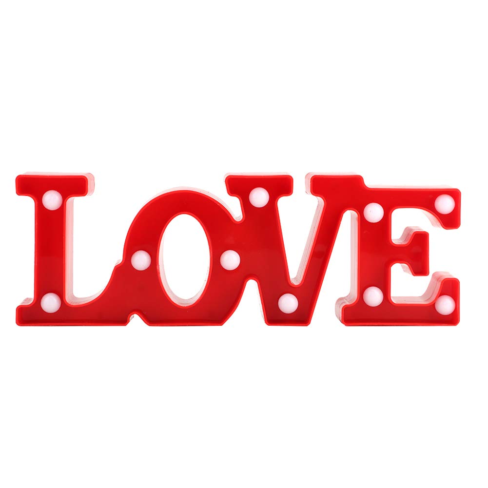 Haofy LED Marquee Letter Lights Sign, LOVE Word Decorative Lamp, Light Up Alphabet Letters for Wedding Birthday Party Christmas Home Bar Decoration (Warm White)