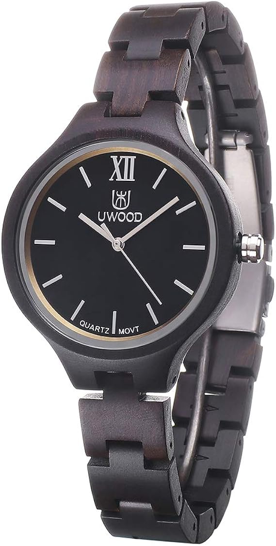 Amazon 腕時計 レディース Uwood W1003a 木製 腕時計 Wood Watch 人気 時計 ウッドウォッチ 腕 時計 ランキング ブラック レディース腕時計 腕時計 通販