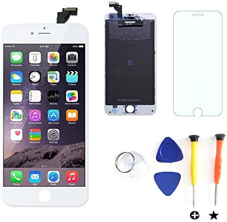 Litsped iPhone 6 LCD Screen Display Digitizer Touch Screen Replacement kit with Frame Repair Tools for iPhone 6 4.7inch ( 6G 4.7" White)