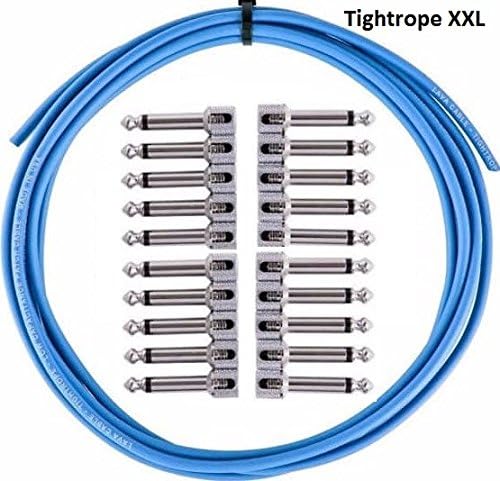 LAVA CABLE TIGHTROPE SOLDER-FREE XXL PEDAL BOARD KIT 20' CABLE 20 RA PLUGS (Blue)