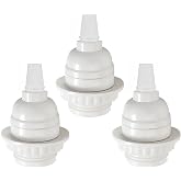 Phenolic Medium Base Light Socket,3 Pack TWDRTDD White Period Style E26 E27 Edison Retro Pendant Lamp Holder (White,Thread and Ring)