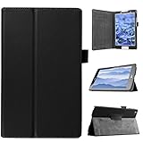 Lenovo Tab 2 A8 Case, Pasonomi® Premium PU Leather Folio Case Stand Cover for Lenovo Tab 2 A8 8 inch Tablet (Litchi Series Black)