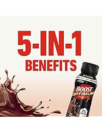 Boost Optimum Advanced Bebida nutricional, crema de vainilla, botella de 8 fl oz, 16 unidades