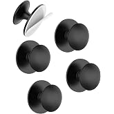 MeBantoo 5 Pack Black Self-Adhesive Cabinet Knobs, Self-Stick Hardware | Kitchen Cabinet Handles, No-Punch Peel and Stick Drawer Knobs for Refrigerators, Dressers, Windows, Closets