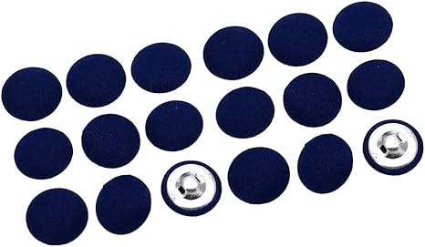 Ipotch 20 Stk Stoffknopfe Stoff Bezogene Knopfe Mit Osen Zum Nahen Scrapbooking Dunkelblau Amazon De Kuche Haushalt